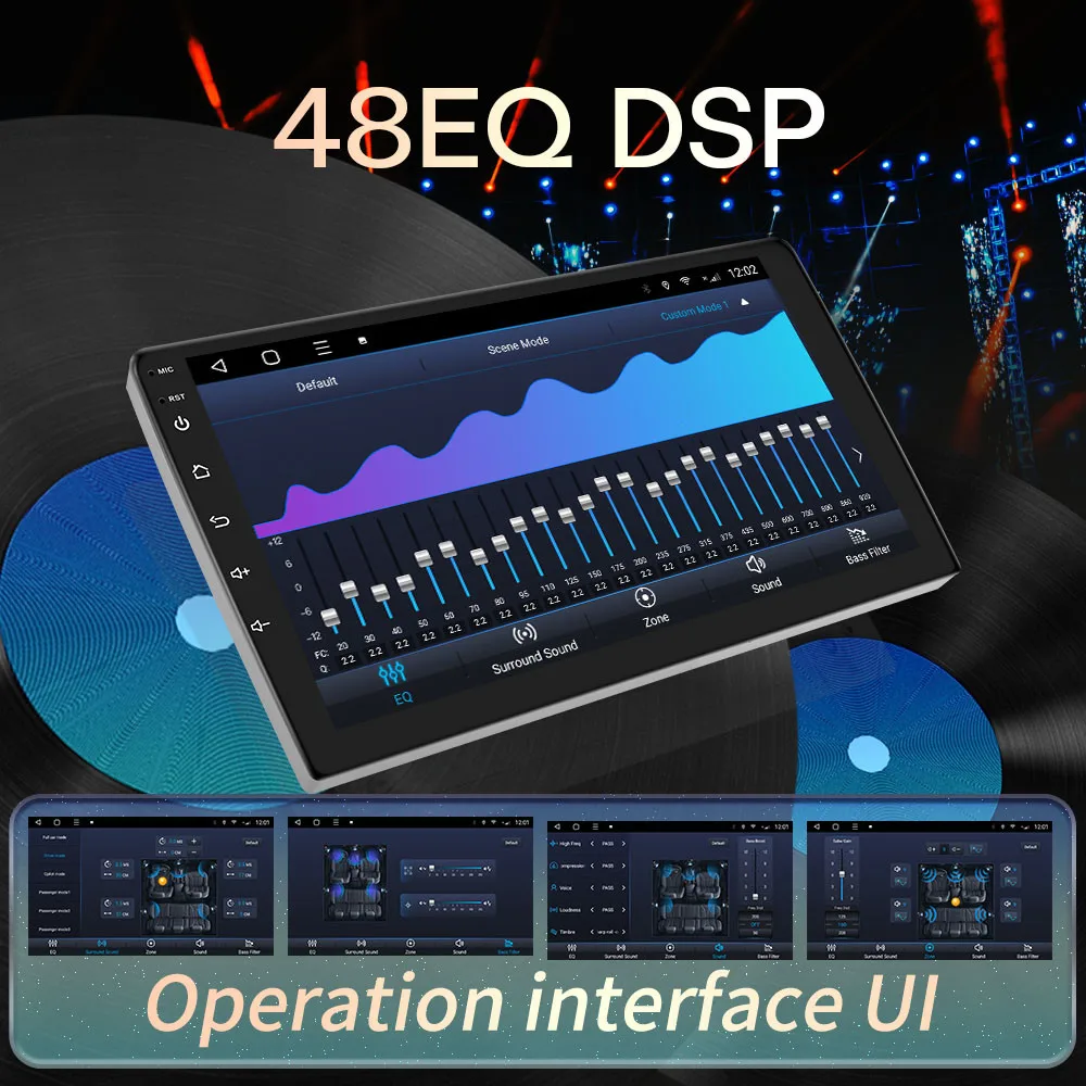 Автомобильный мультимедийный плеер 2DIN 9 дюймов Android ОЗУ 6 Гб ПЗУ 128 ГБ для Kia Hyundai LADA