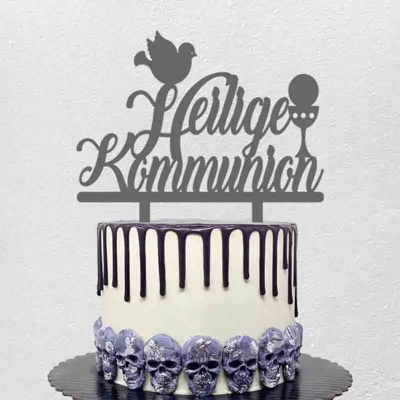 

German Heilige Kommunion Acrylic Cake Topper For Germany Kids Communion Party Cake Decoration Topper