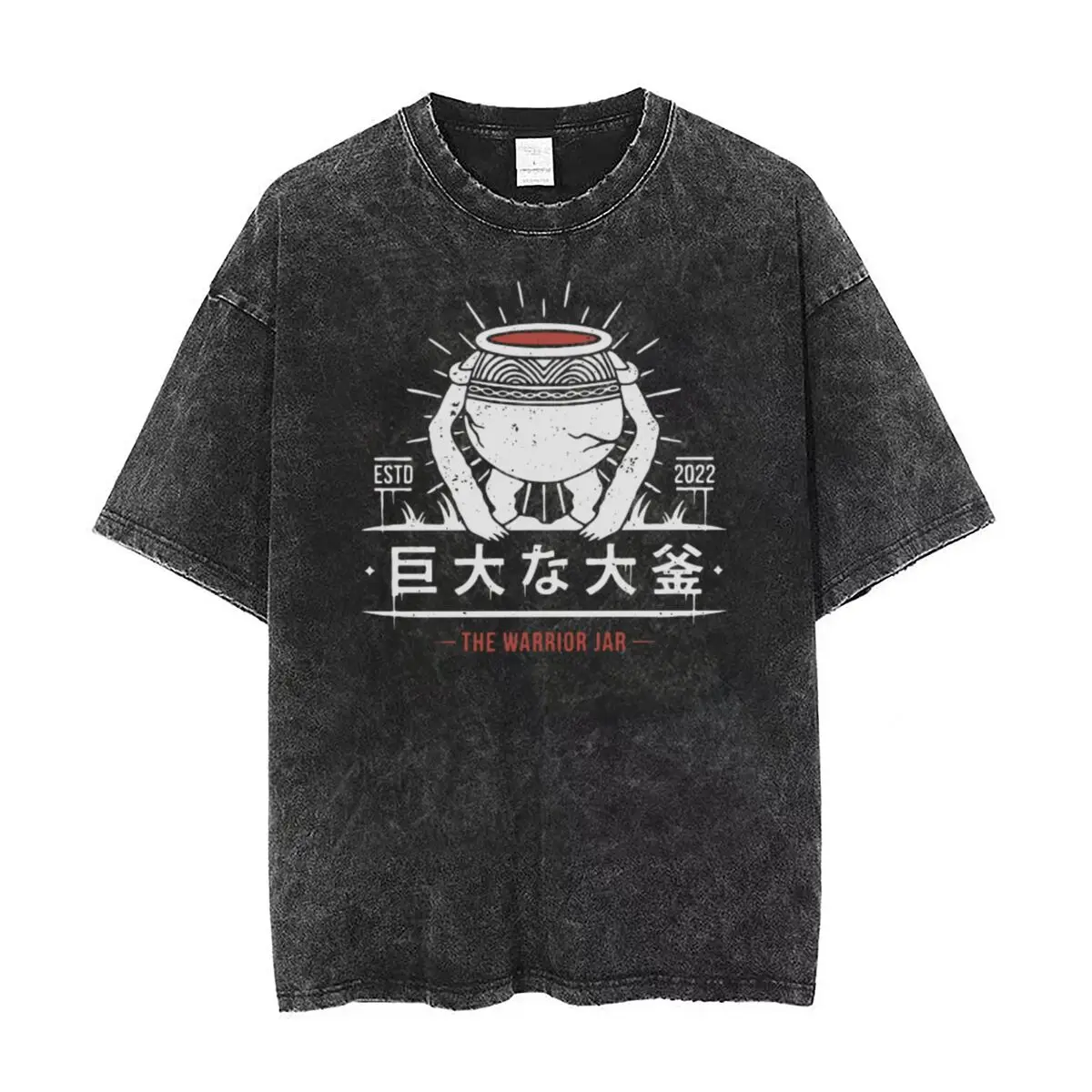

Washed T Shirt Elden Ring Elden Ring Elden Pot Boy Warrior Jar T-Shir Hip Hop T-Shirt Oversize Streetwear Cotton Print Tops Tees