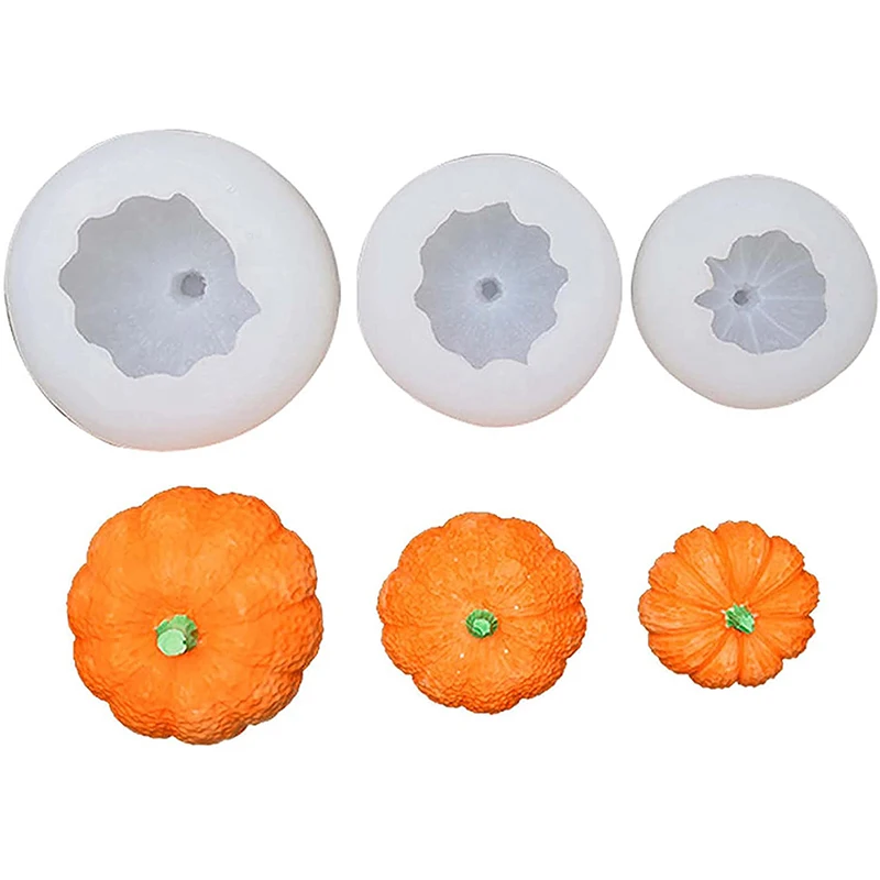 

Silicone Halloween Pumpkin Fondant Mold DIY Mini Mousse Chocolate Cake Jelly Chocolate Mold for Halloween Thanksgiving Christmas