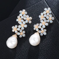 jimbora new trendy luxury pearl earrings for women girl daily bridal wedding party jewelry christmas present gift high quality
