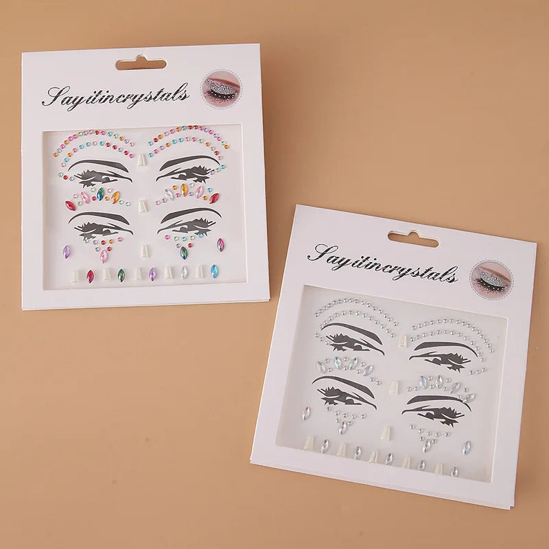 Одноразовые DIY акриловые стразы наклейки для тату с жемчугом Макияж маскарада