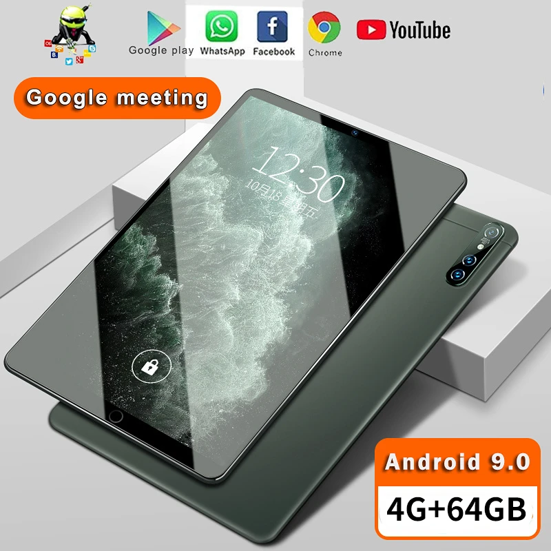 Newest Android tablets 10.1 Dual SIM 4G Quad Core 4GB RAM 64GB ROM WiFi 2.4G Bluetooth 1280X800 IPS Kids Gift 10.1 inch tablets