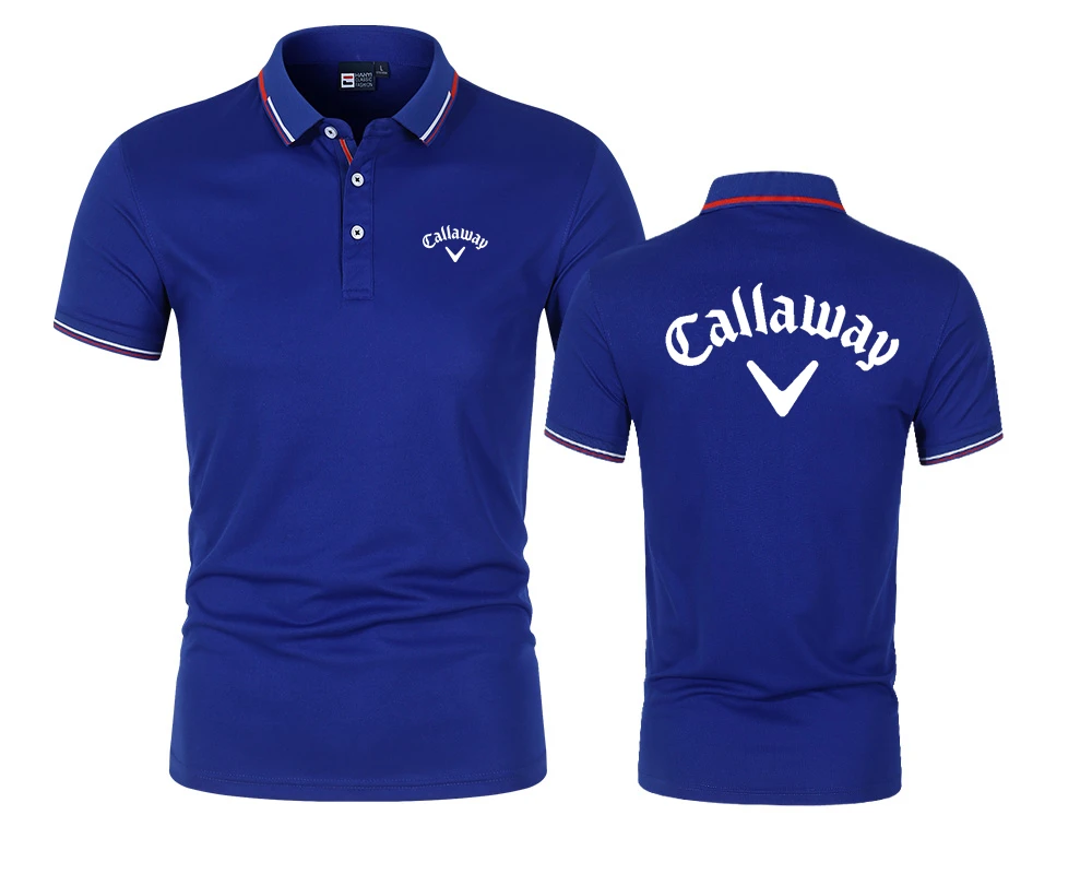 

New Callaway Summer Men's golf shirt casual stand-up collar Quick dry Short sleeve Fashion Fitness sweatshirt T-shirt Asian Size