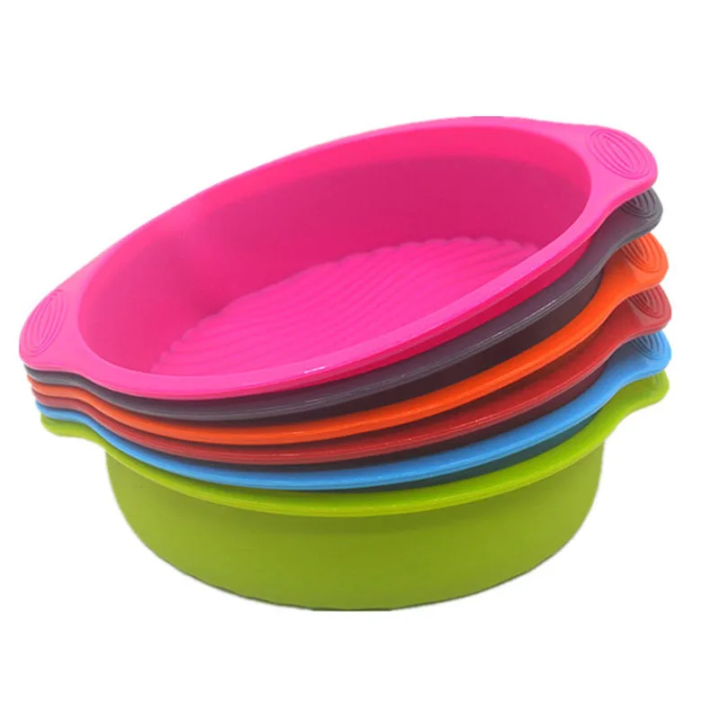

Silicone Bread Oven Pan Loaf Mould Durable Round Baking Tray Pastry DIY Chocolate Mousse Cake Mold Bakeware Kitchen Tool