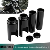 motorcycle front fork cover upper lower tube cap shock absorber protective sleeve kit for harley softail breakout fxsb 2013 2017