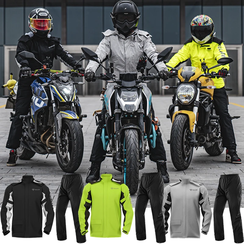 

SULAITE Rainwear Motorcycle Raincoat Suit Men Lady Outdoor Ultrathin Rain Coat Waterproof Cycling Hiking Protect Cloak Moto