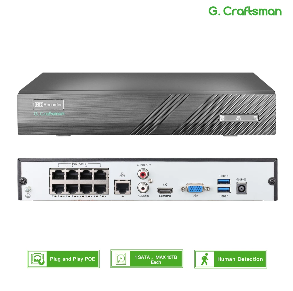 

G.Craftsman сетевой видеорегистратор GU-N8008H1-P8
