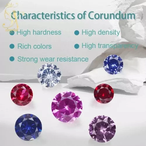 5A красный синий корунд белый цвет круглая огранка свободный драгоценный камень