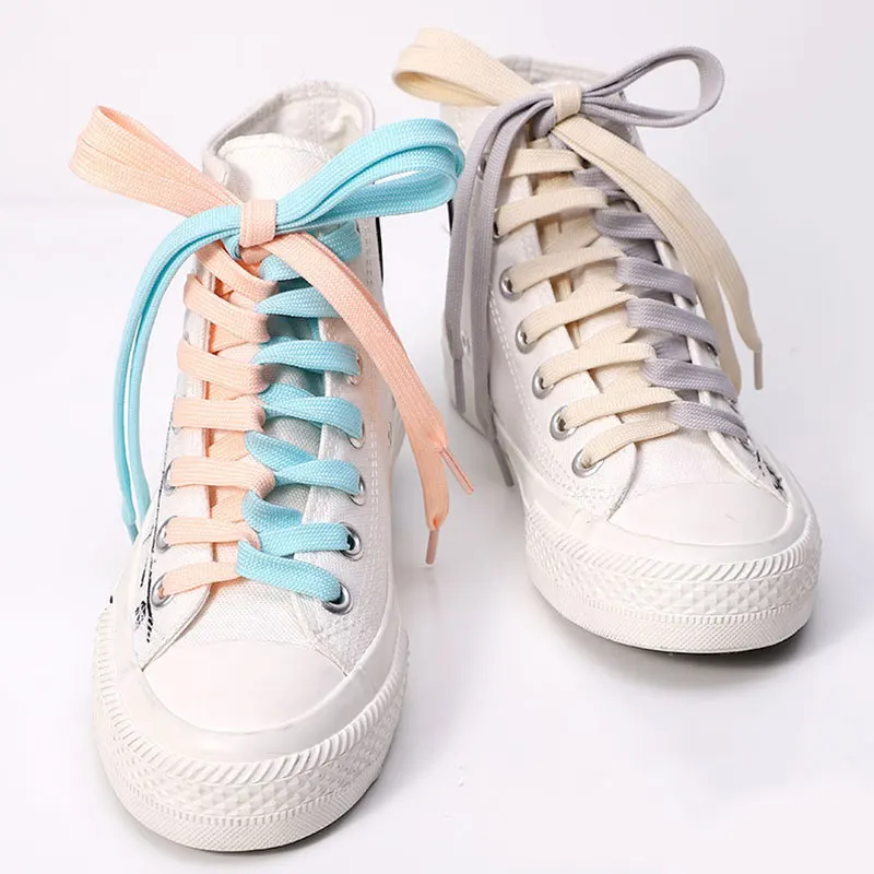 

1Pair Flat Shoelaces for Sneakers Unisex Fabric Shoe laces White Black Shoe lace Boot Laces for Shoes Classic Soft Shoestrings
