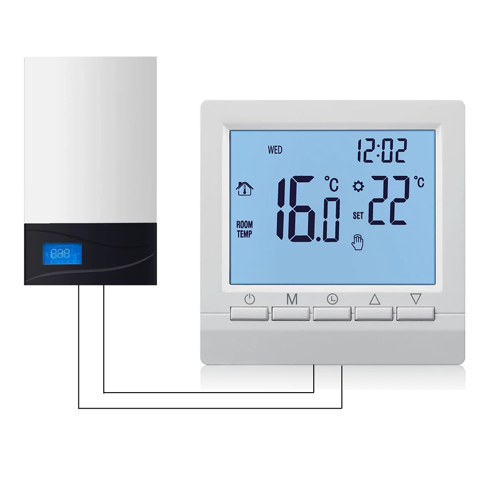 

Heating Thermostat Thermostat Mall Office Underfloor Heating -5-50℃ 50/60Hz 85/85/28 Mm AC 110-230V IP20 AC 110-230V