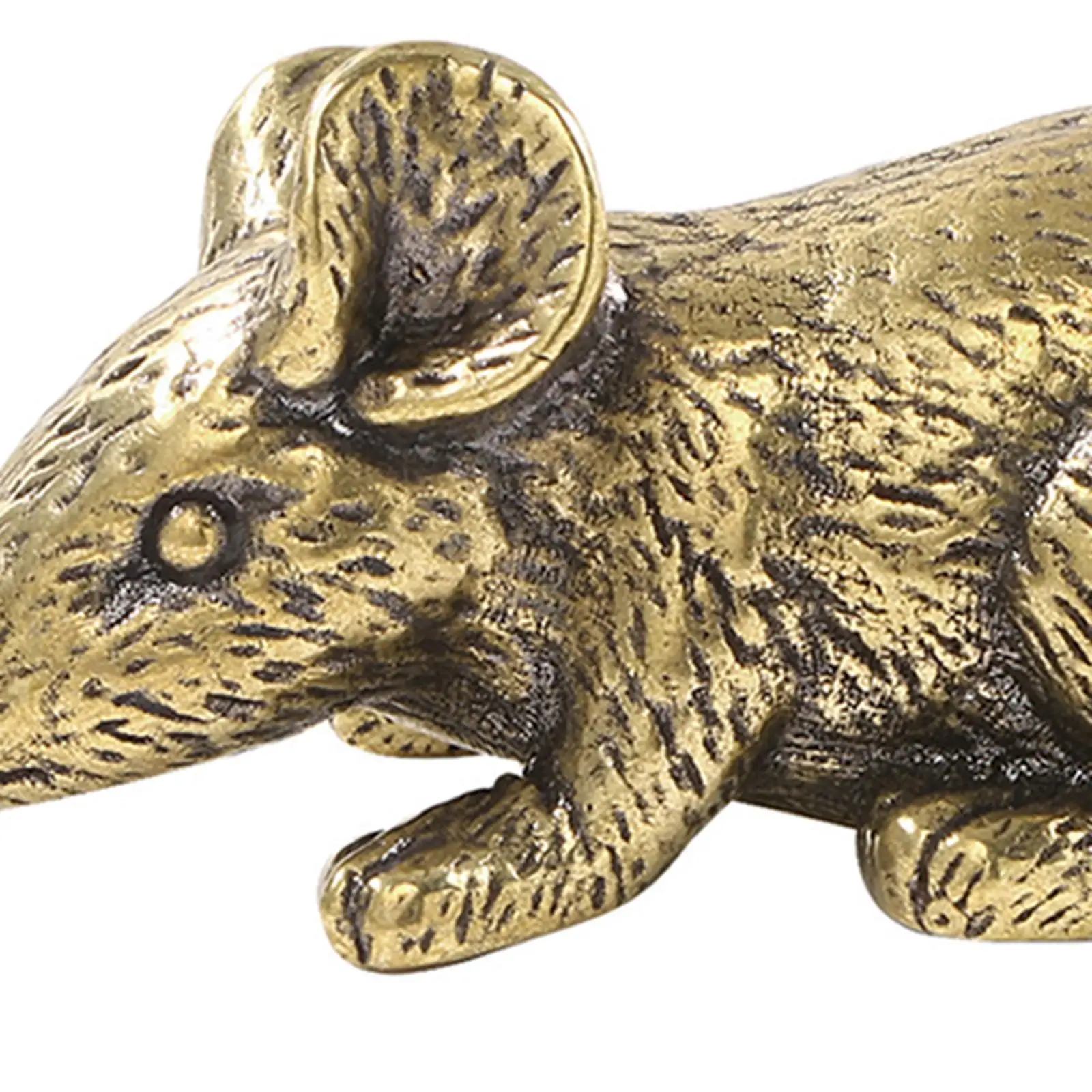 Латунная мышь статуя настольное украшение тонкая ручная работа износостойкая