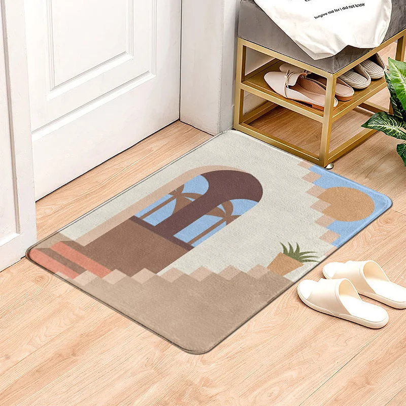 Ins Интернет Популярный одинаковый дверной коврик Moran Ditu Иллюстрация Коврик для