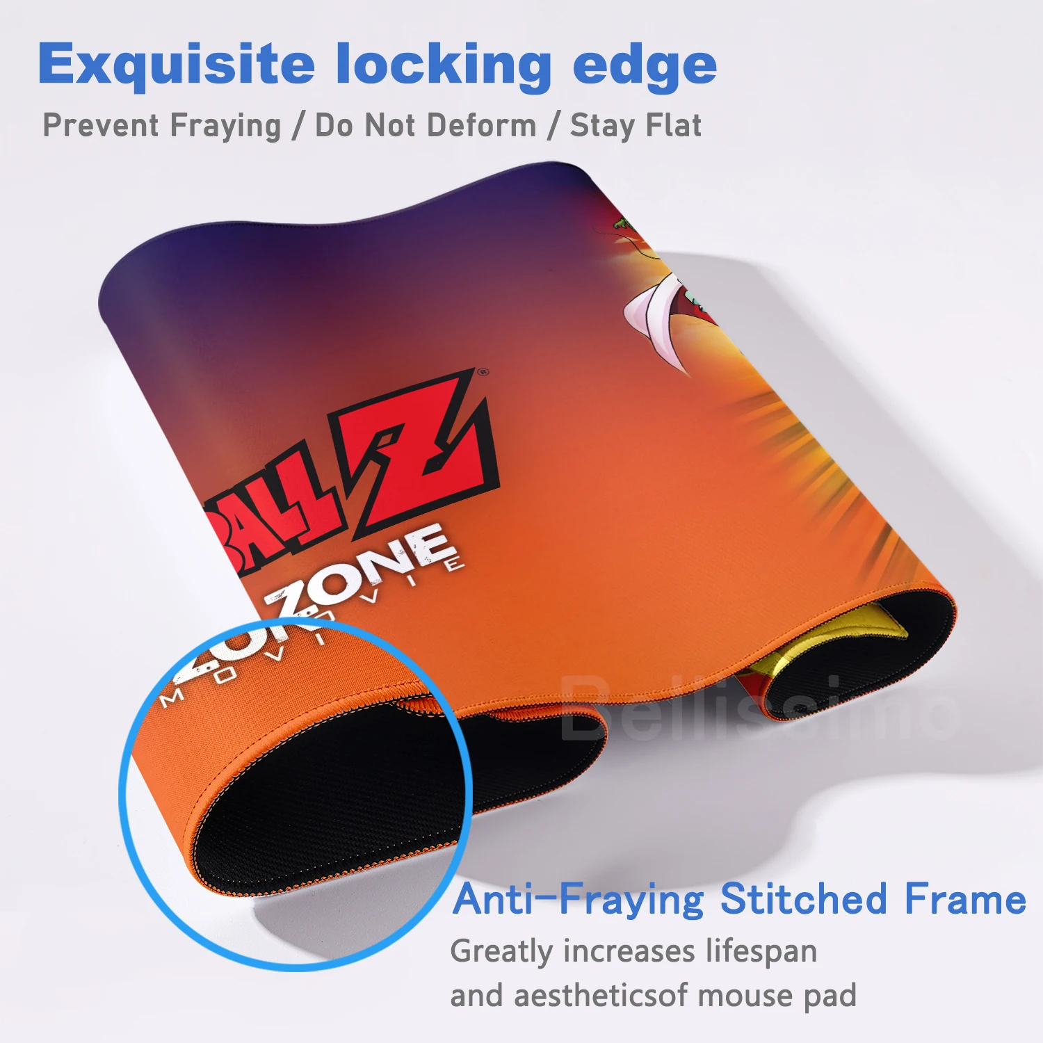 Hot selling item DragonBall Anime Desktop electronic sportse accessories 400x900 HD Printing Computer Lock edge Rubber Mouse Pad