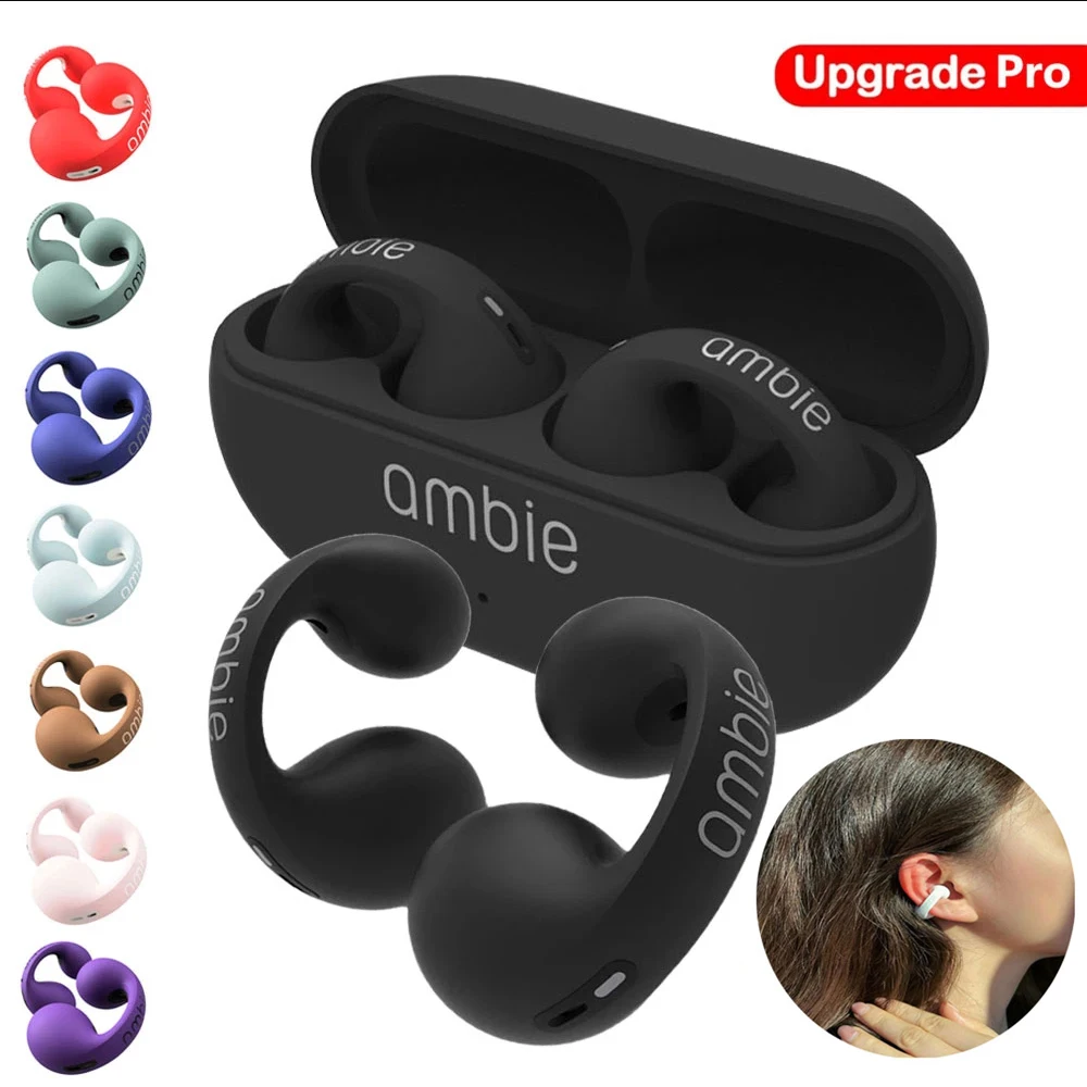 

For Ambie Sound Earcuffs 1:1 Ear Earring Wireless Bluetooth Earphones Auriculares Headset TWS Sport Earbuds