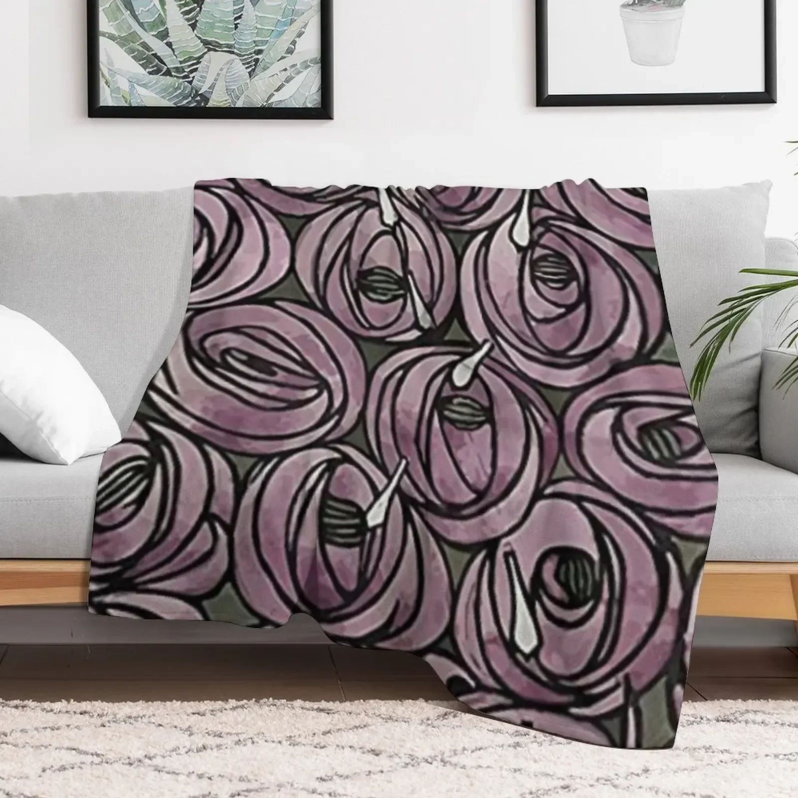 Чарльз Ренни Моркнош цветы дизайн пледы мягкие плюшевые плед покрывала идеи