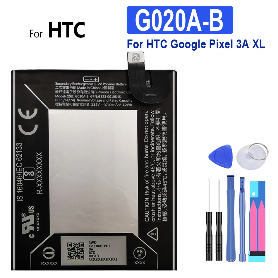 

Battery for HTC Google Pixel 3A XL, 3700mAh, G020A-B