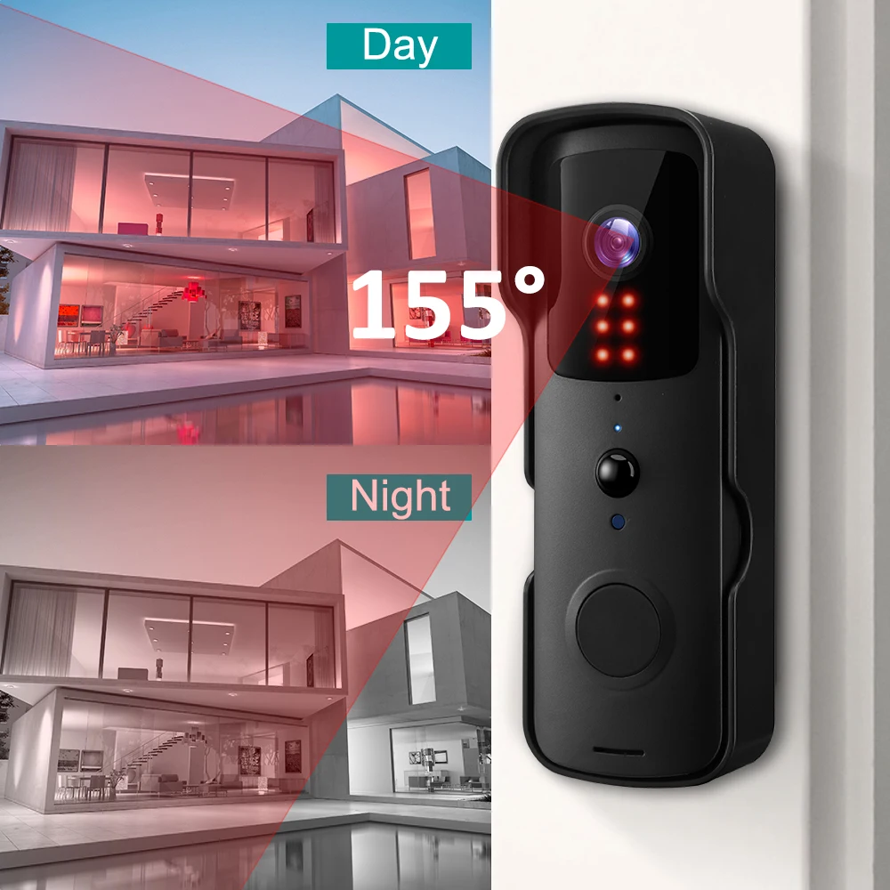 WSDCAM 2.4GWIFI Doorbell Camera Wireless 1080P HD IR Night Vision Waterproof Visual Doorbell Camera Security Smart Home enlarge