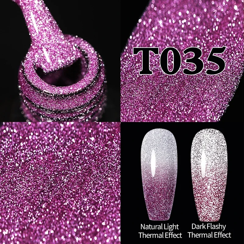 UR SUGAR 7.5ml Reflective Glitter Thermal Gel Polish UV LED Nail Varnish