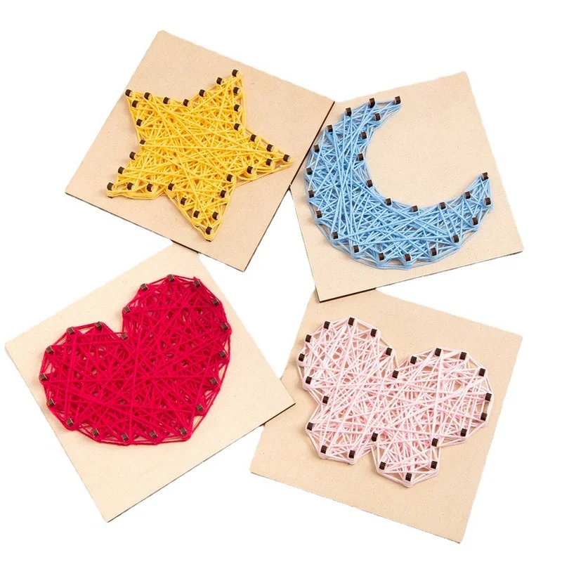 

Korean Nail Winding Painting Children's Creative Gifts Kindergarten Diy Craft Toys Art Hook Line Whale Nail Winding Painting