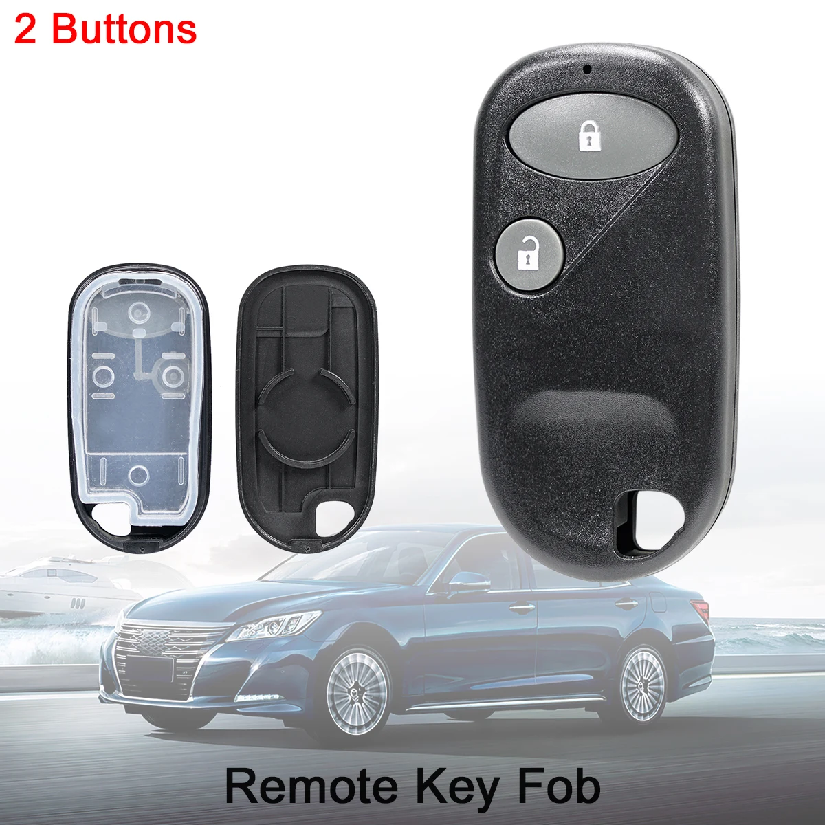 

2 Buttons Case Keyless Entry Remote Key Fob Shell Fit for Honda Civic CRV Accord 2003 2004 2005 2006 2007 2008 2009 2010 2011