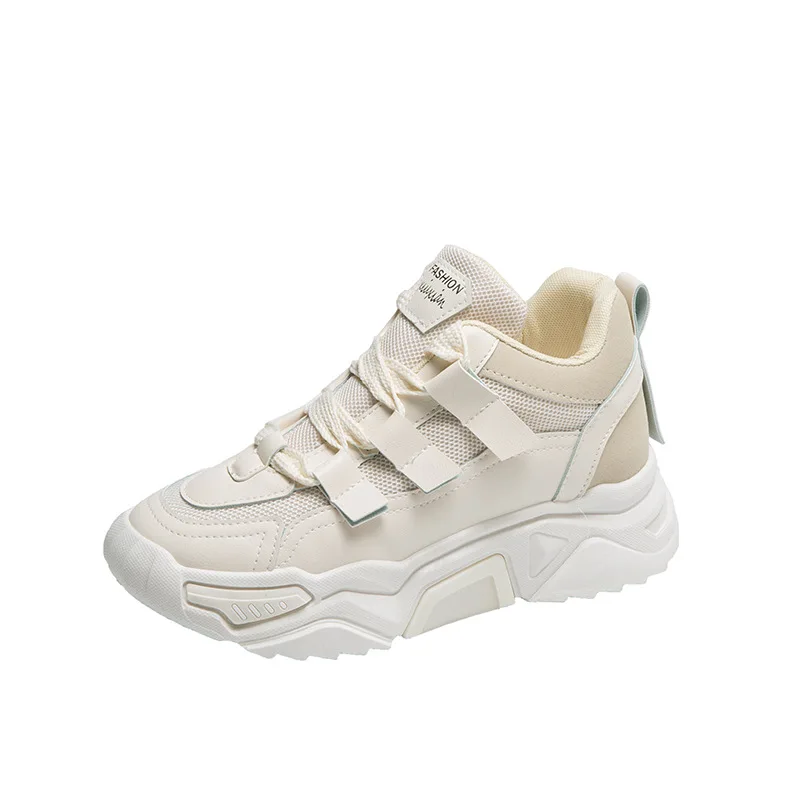 

Весна 2023, новая Белая обувь на толстой подошве, модная и повседневная спортивная обувь, взорвалась Папина обувь.