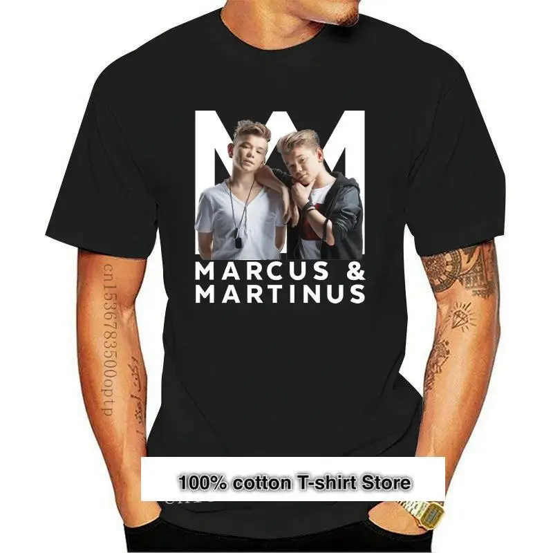 

Camiseta con gráfico de Marcus y Martinus para hombre, nueva