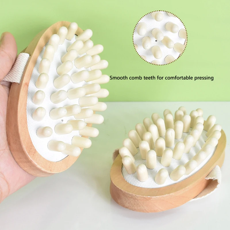 1 шт. массажная щетка из натурального дерева-ручная антицеллюлитная для снятия