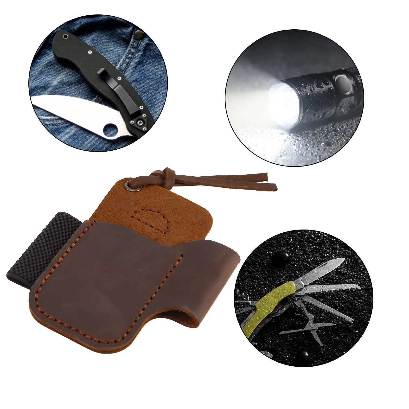 Складной Кожаный Футляр ручной работы держатель для ежедневного использования