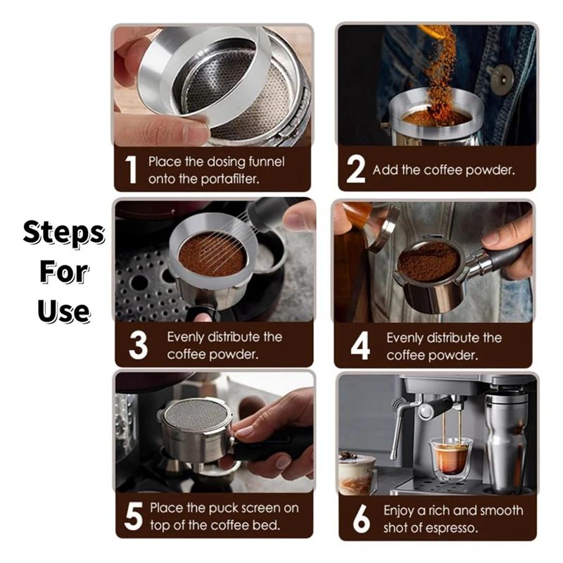 Аксессуары для эспрессо 51 мм инструмент WDT мешалка кофе воронка удлинения и набор