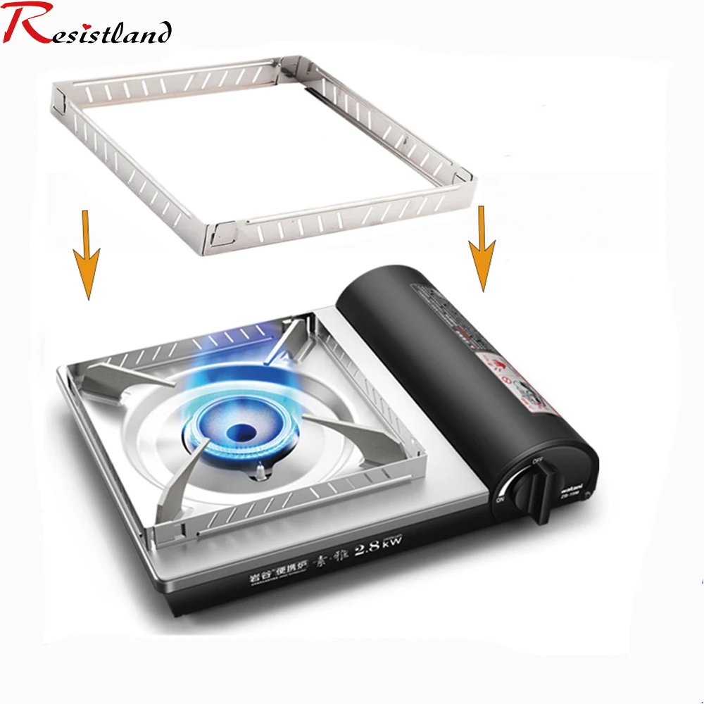 

Ветрозащитный экран для газовой плиты, складной ветрозащитный экран из нержавеющей стали для кемпинга и готовки, экран для горелки, ветроза...