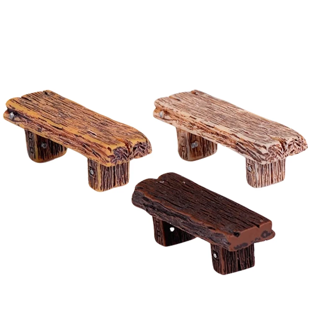 

Mini Decoration Bench Miniaturehouse Ornament Landscape Furniture Stool Gardenmodel Chair Elf Terrariums Propsflowerpot