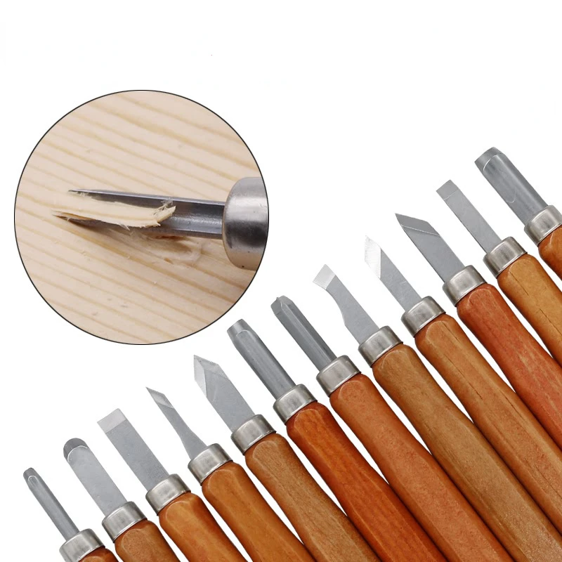 

5/12pcs Professional Wood Carving Chisel Knife Kit Hand Tool Set DIY Tools Chisels Knife For Beginner Woodworkers Gouges