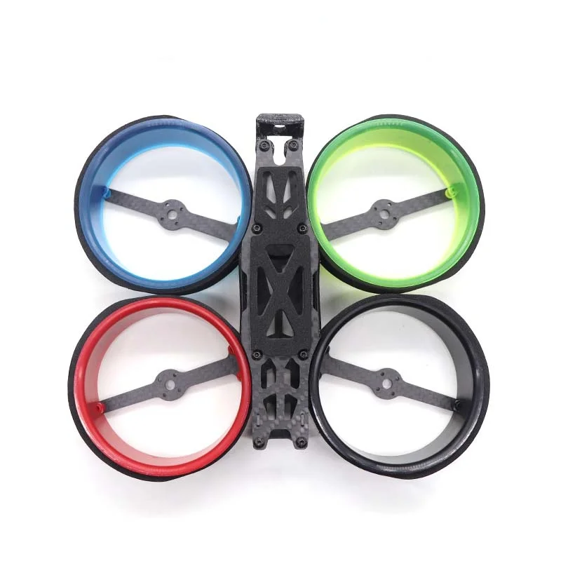 

HSKRC 149 149 мм углеродное волокно X структура рамы наборы с 4 шт. канала для RC FPV Freestyle 3 дюйма Cinewhoop Ducted Drones частей