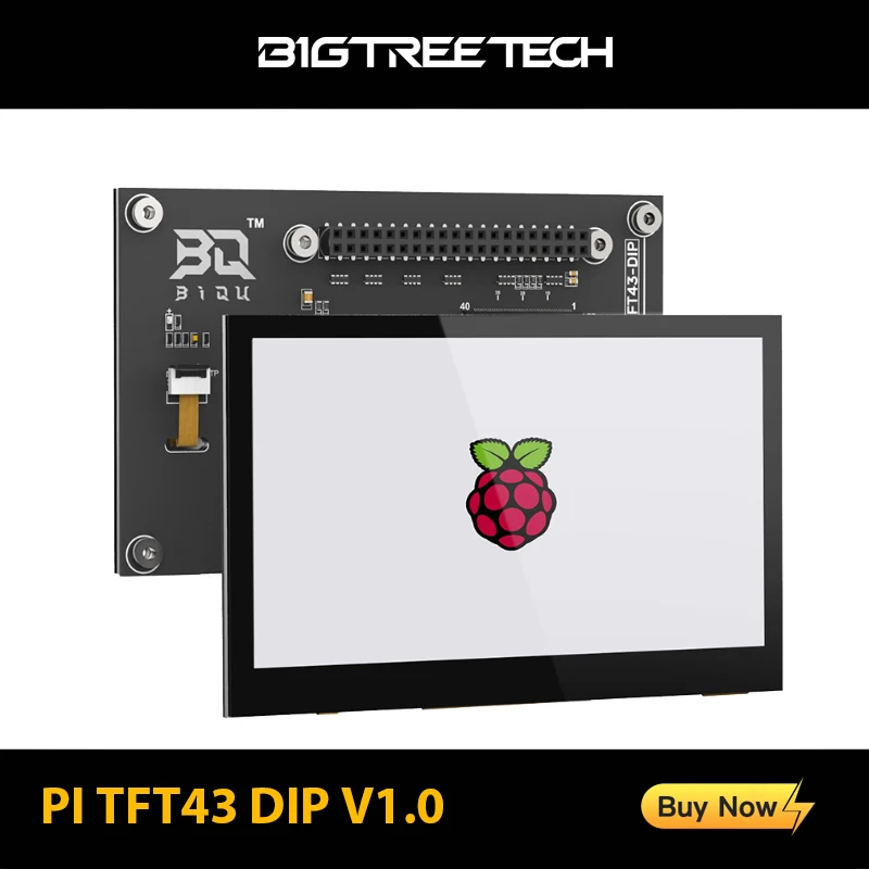 

BIQU PI TFT43 DIP V1.0 Screen 800*480 4.3'' DPI Capacitive Touch Display for Raspberry Pi 4B Zero 2W board 3D Printer Parts