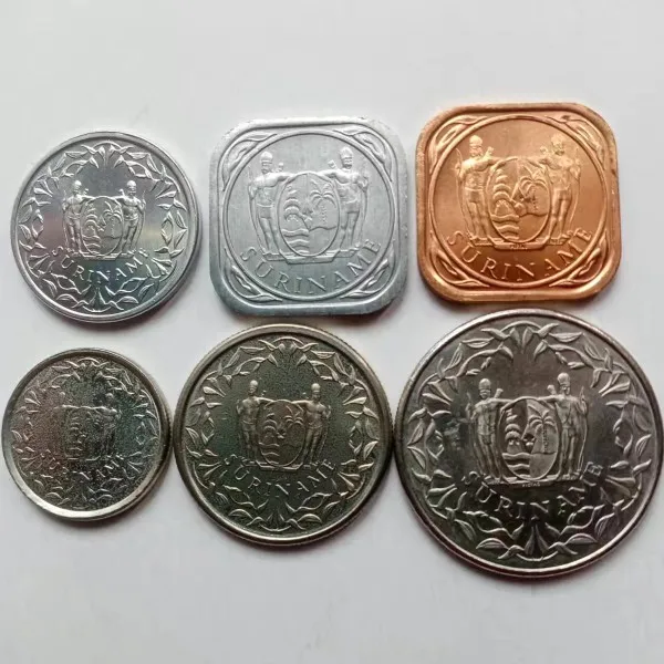 

A Full Set of 6 Coins in Suriname. There Are Few New Products in the 1980 S.