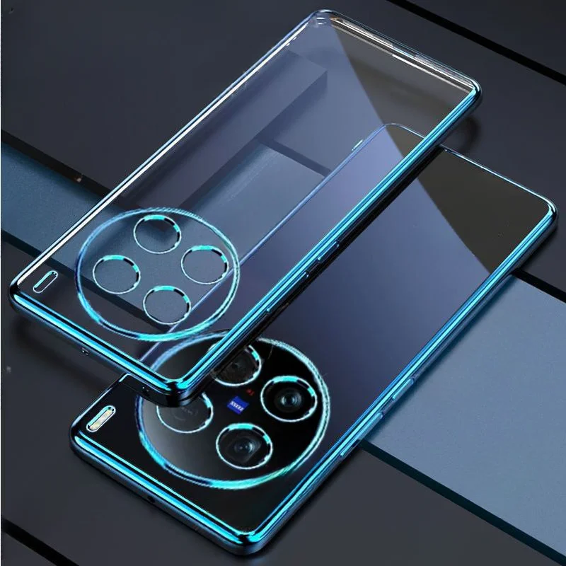 Гальванизированный противоударный Прозрачный чехол для телефона Vivo X100 ультра