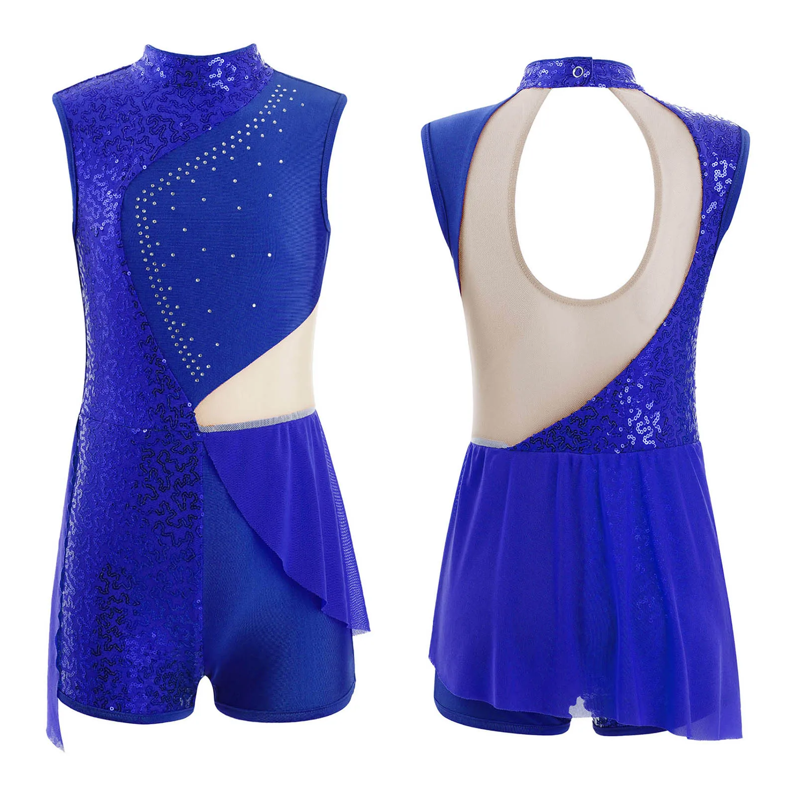 

Kids Girls Ballet Dance Shinny Metallic Leotards for Gymnastics Workout Bodysuit Sleeveless Ballerina Costumes Dance Jumpsuit