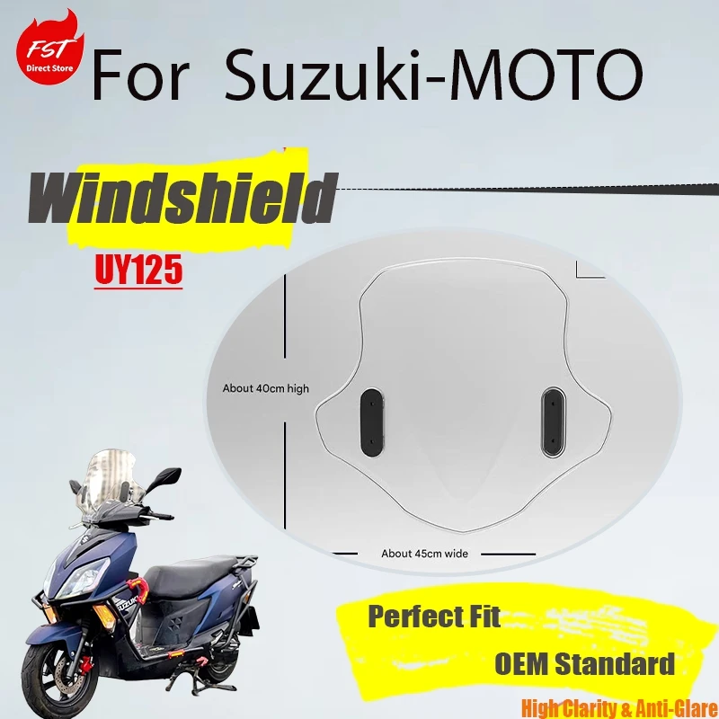 Фото Подходит для Suzuki Uy125, ветровое стекло PC, переднее ветровое стекло Haojue Afr125, специальное модифицированное переднее ветровое стекло, аксессуары. №1