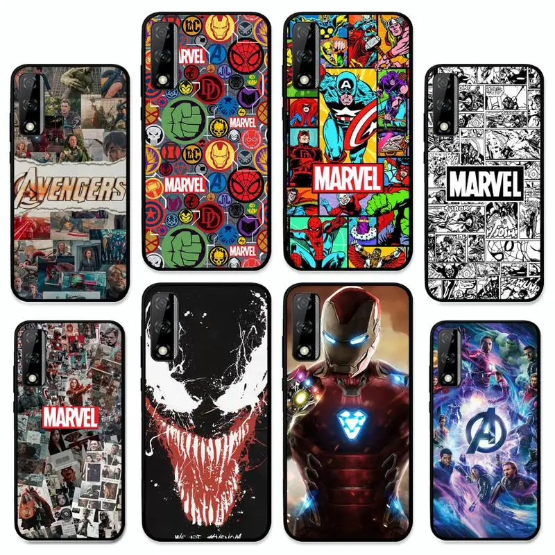 

Marvel Avengers Comics Logo Phone Case for Huawei Y 6 9 7 5 8s prime 2019 2018 enjoy 7 plus