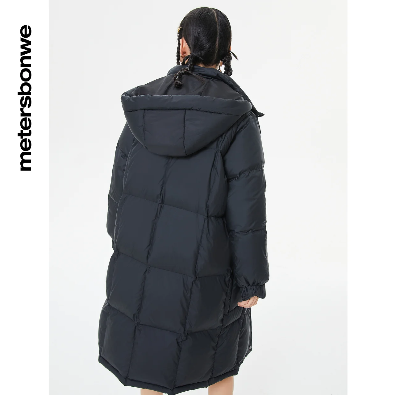 Metersbonwe Long Down Jacket Women Thick Winter Coat Female Detachable Hooded Down Coat Fashion Outerwear Warm Jackets Coat