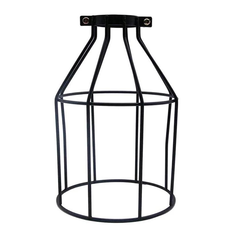 

Best DIY Geometric Metal Industrial Iron Bird Cage Lampshade Vintage Lamp Holder Pendant Wire Lamp Guard Cage Lampshades
