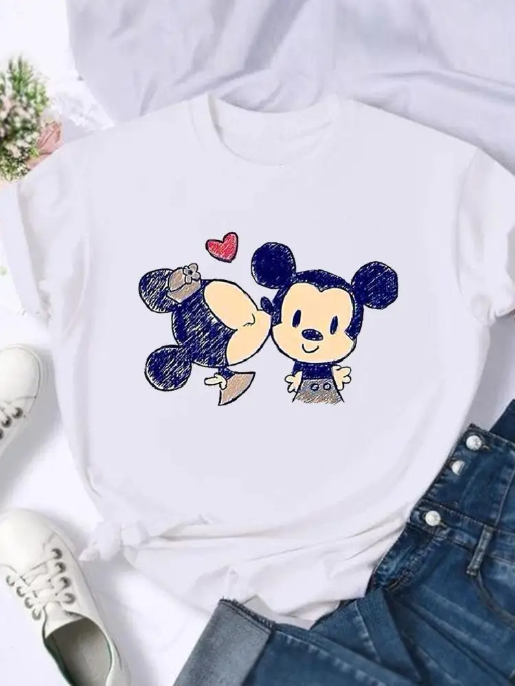 

Модная женская футболка с принтом «Микки Маус», с коротким рукавом