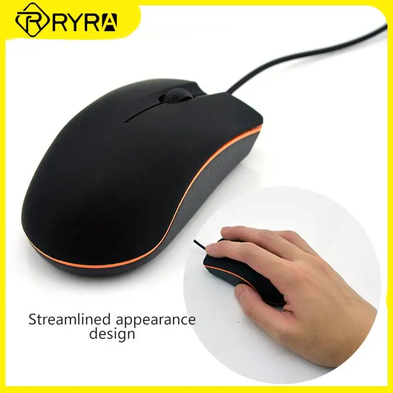 

RYRA 1200DPI Gamer Mouse Wired Mouse USB Mute Mini 4 Keys Gaming Mice Business Office Mouse PC Laptop Notebook USB Adapter 1 M