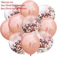 10pcslot glitter confetti latex balloons romantic wedding decoration baby shower birthday party decor clear air balloons