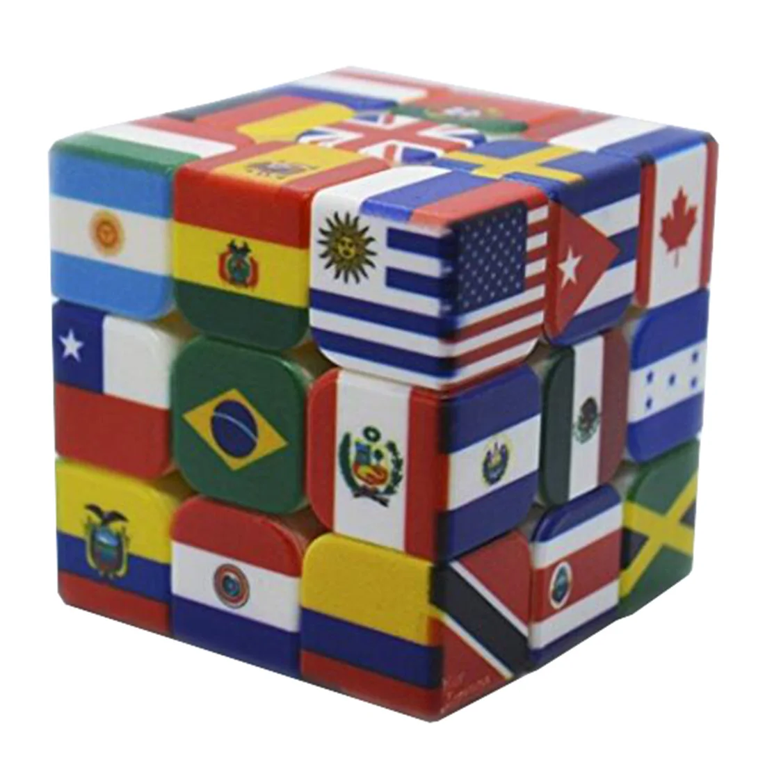 3x3x3 National Flags Magic Cube UV Print World Flags Puzzle Cube Global Earth Maps Mark Magico Cubo 3x3 For Children