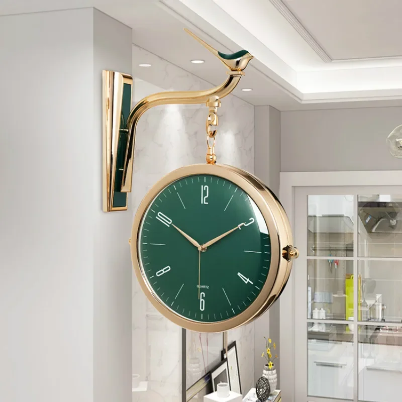 Большие креативные настенные часы в скандинавском стиле двусторонние