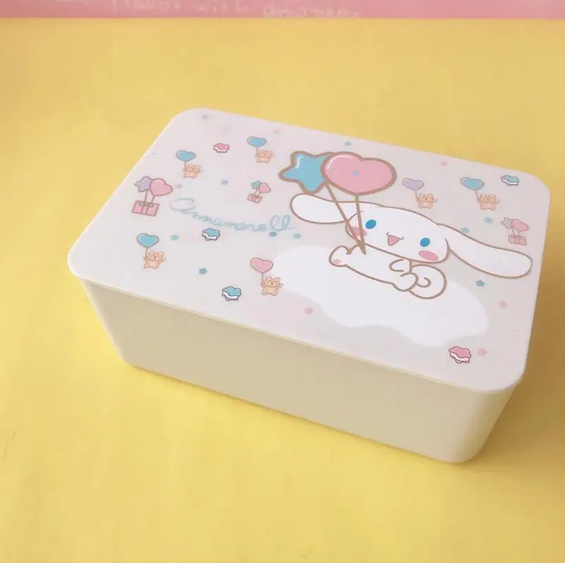 Женская кавайная Sanrioed аниме 18 5*12*7 см Kuromi Cinnamoroll My Melody Милая с крышкой коробка для