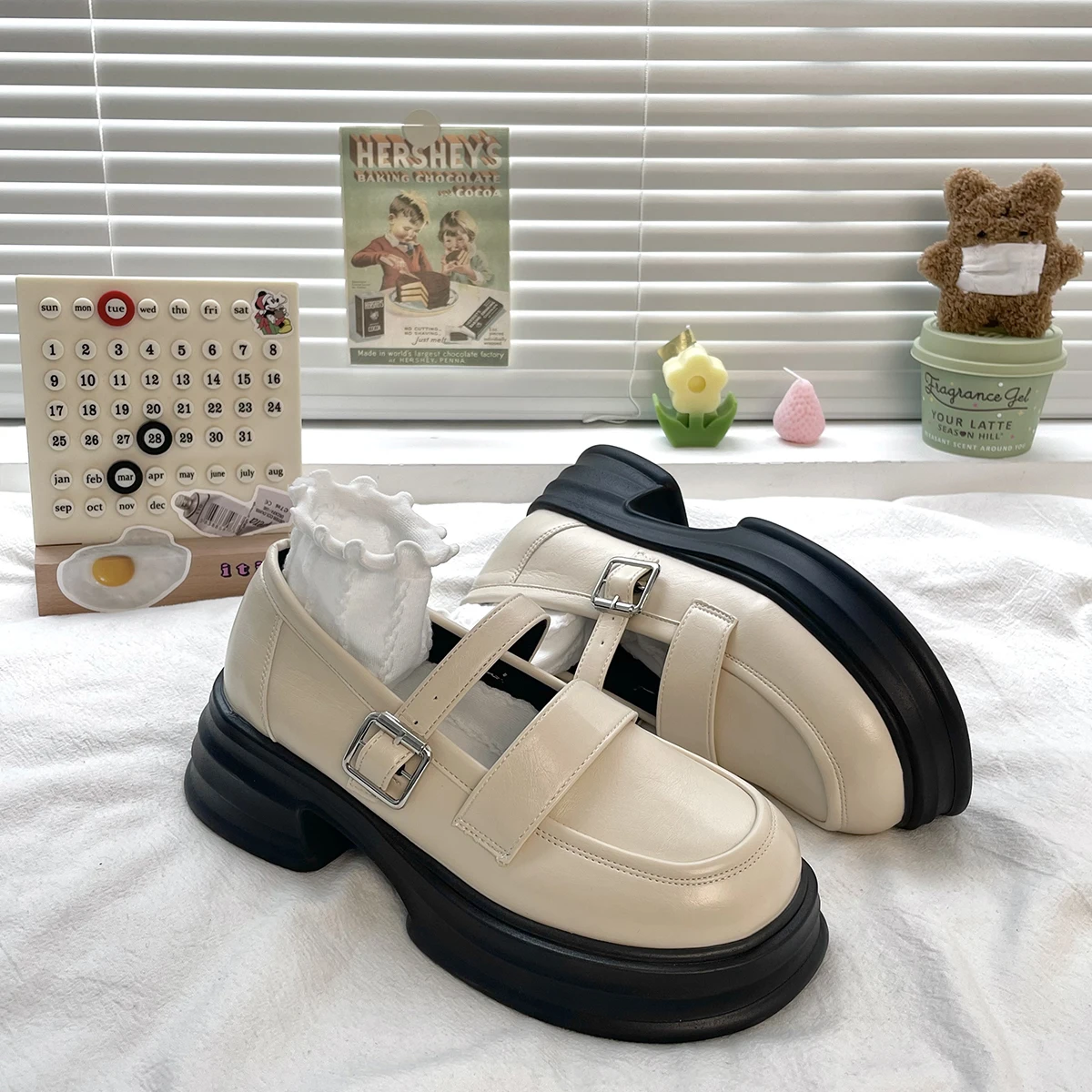 2023 Spring Loafers Thick Soled Lolita Shoes New Retro Mary Jane Shoes University Girls Platform Shoes JK Shoes Women Sandals