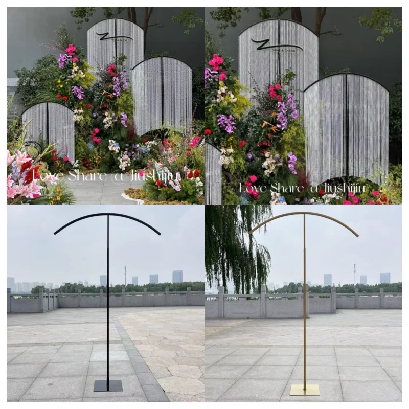 10 шт. хрустальные фоны Свадебные реквизиты железная изогнутая подставка цепочки